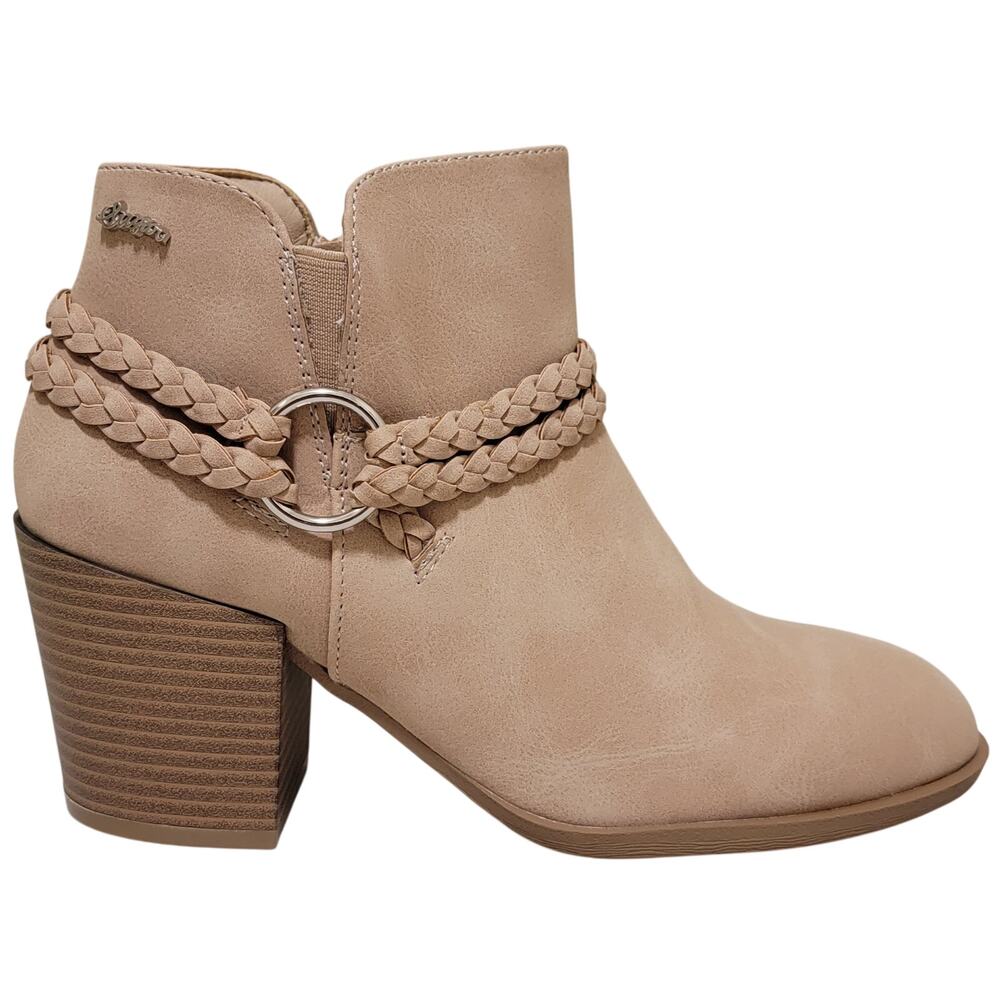 Sugar Women Sandlot Block Heel Western Ankle Booties Size US 7.5M Natural Brown - Picture 2 of 5
